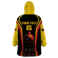 Custom Papua New Guinea Cricket Wearable Blanket Hoodie 2024 World Cup LT05 - Polynesian Pride