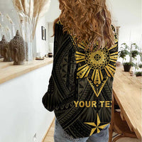 Personalised Philippines Independence Day Women Casual Shirt Filipinos Sun Star Tribal