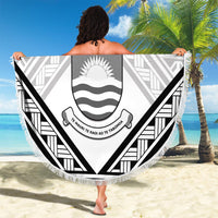 Kiribati Gospel Day Beach Blanket Coat Of Arms Polynesian Pattern LT05 - Polynesian Pride