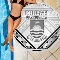 Kiribati Gospel Day Beach Blanket Coat Of Arms Polynesian Pattern LT05 - Polynesian Pride