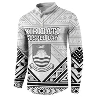 Personalised Kiribati Gospel Day Button Sweatshirt Coat Of Arms Polynesian Pattern LT05 - Polynesian Pride