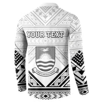 Personalised Kiribati Gospel Day Button Sweatshirt Coat Of Arms Polynesian Pattern LT05 - Polynesian Pride
