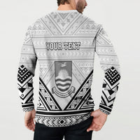 Personalised Kiribati Gospel Day Button Sweatshirt Coat Of Arms Polynesian Pattern LT05 - Polynesian Pride