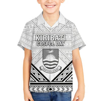 Personalised Kiribati Gospel Day Hawaiian Shirt Coat Of Arms Polynesian Pattern LT05 - Polynesian Pride