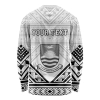 Personalised Kiribati Gospel Day Long Sleeve Shirt Coat Of Arms Polynesian Pattern