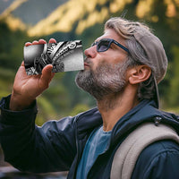 Solomon Islands Nguzunguzu 4 in 1 Can Cooler Tumbler Polynesian Tribal Pattern