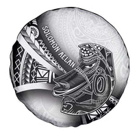 Solomon Islands Nguzunguzu Spare Tire Cover Polynesian Tribal Pattern