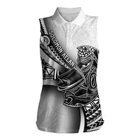 Solomon Islands Nguzunguzu Women Sleeveless Polo Shirt Polynesian Tribal Pattern