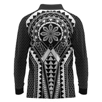 Philippines Batok Tribal Inspired Tattoo Black Long Sleeve Polo Shirt LT05 - Polynesian Pride
