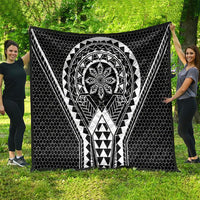 Philippines Batok Tribal Inspired Tattoo Black Quilt LT05 - Polynesian Pride