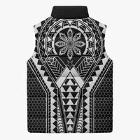 Philippines Batok Tribal Inspired Tattoo Black Sleeveless Puffer Jacket LT05 - Polynesian Pride