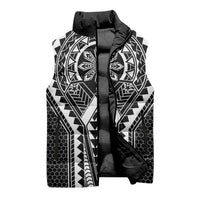 Philippines Batok Tribal Inspired Tattoo Black Sleeveless Puffer Jacket LT05 - Polynesian Pride