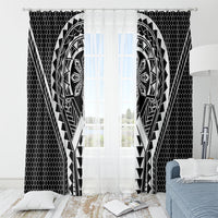 Philippines Batok Tribal Inspired Tattoo Black Window Curtain LT05 - Polynesian Pride