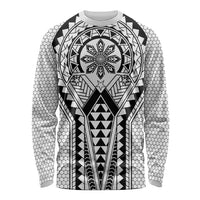 Philippines Batok Tribal Inspired Tattoo White Long Sleeve Shirt LT05 Unisex White - Polynesian Pride