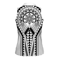 Philippines Batok Tribal Inspired Tattoo White Women Sleeveless Polo Shirt LT05 - Polynesian Pride