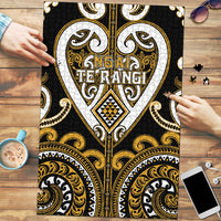 Aotearoa Ngai Te Rangi Puzzle Maori Tribal Pattern LT05 Gold - Polynesian Pride
