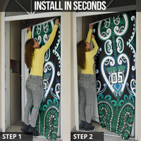 Custom Aotearoa Ngati Ranginui Door Cover Maori Tribal Pattern LT05 - Polynesian Pride