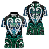 Custom Aotearoa Ngati Ranginui Women Polo Shirt Maori Tribal Pattern LT05 - Polynesian Pride