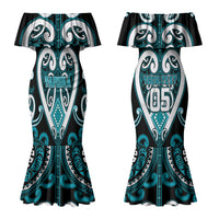 Custom Aotearoa Tapuika Couples Matching Mermaid Dress and Long Sleeve Button Shirt Maori Tribal Pattern LT05 - Polynesian Pride