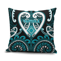 Aotearoa Tapuika Pillow Cover Maori Tribal Pattern LT05 Teal - Polynesian Pride