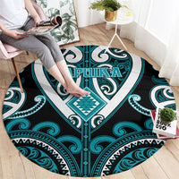 Aotearoa Tapuika Round Carpet Maori Tribal Pattern LT05 - Polynesian Pride