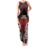 Personalised Aotearoa Mana Motuhake Family Matching Tank Maxi Dress and Hawaiian Shirt Poutama With Maori Pattern - Polynesian Pride