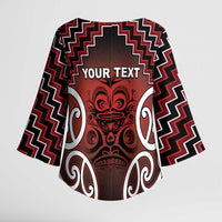 Personalised Aotearoa Mana Motuhake Kimono Sleeve Blouse Poutama With Maori Pattern - Polynesian Pride