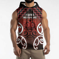 Personalised Aotearoa Mana Motuhake Sleeveless Hoodie Poutama With Maori Pattern - Polynesian Pride