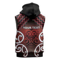 Personalised Aotearoa Mana Motuhake Sleeveless Zip Hoodie Poutama With Maori Pattern LT05 - Polynesian Pride