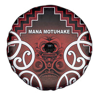 Aotearoa Mana Motuhake Spare Tire Cover Poutama With Maori Pattern - Polynesian Pride