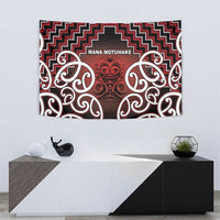 Aotearoa Mana Motuhake Tapestry Poutama With Maori Pattern - Polynesian Pride