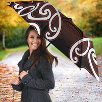 Aotearoa Mana Motuhake Umbrella Poutama With Maori Pattern - Polynesian Pride