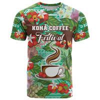 Kona Coffee Festival T Shirt Polynesian Pattern Tropical Vibe LT05 Green - Polynesian Pride