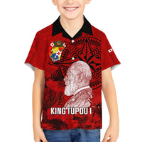 Tonga King Tupou I Day Hawaiian Shirt Tropical Flowers With Ngatu Pattern LT05 - Polynesian Pride