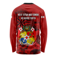 Tonga King Tupou I Day Long Sleeve Shirt Tropical Flowers With Ngatu Pattern LT05 - Polynesian Pride