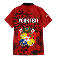 Personalized Tonga King Tupou I Day Family Matching Mermaid Dress and Hawaiian Shirt Tropical Flowers With Ngatu Pattern LT05 - Polynesian Pride