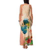 Hawaii Kauai Na Pali Coast Landscape Family Matching Tank Maxi Dress and Hawaiian Shirt