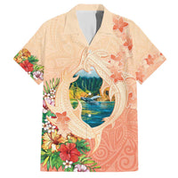 Hawaii Kauai Na Pali Coast Landscape Hawaiian Shirt LT05 Peach - Polynesian Pride