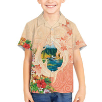Hawaii Kauai Na Pali Coast Landscape Kid Hawaiian Shirt