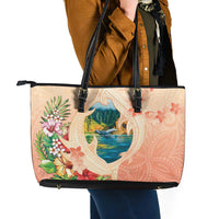 Hawaii Kauai Na Pali Coast Landscape Leather Tote Bag LT05 - Polynesian Pride