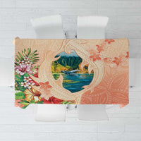 Hawaii Kauai Na Pali Coast Landscape Tablecloth LT05 Peach - Polynesian Pride