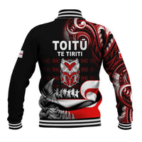 Aotearoa Toitu He Whakaputanga Baseball Jacket Toitu Te Tiriti O Waitangi LT05 - Polynesian Pride