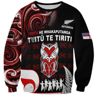Aotearoa Toitu He Whakaputanga Sweatshirt Toitu Te Tiriti O Waitangi LT05 Unisex Black - Polynesian Pride