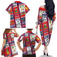 Wallis And Futuna Christmas Family Matching Off The Shoulder Long Sleeve Dress and Hawaiian Shirt Festive Beach Vibes - Polynesian Pride