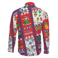 Wallis And Futuna Christmas Family Matching Off Shoulder Maxi Dress and Hawaiian Shirt Festive Beach Vibes - Polynesian Pride