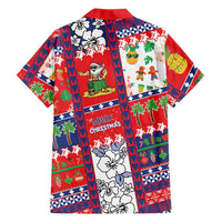 Wallis And Futuna Christmas Family Matching Off Shoulder Short Dress and Hawaiian Shirt Festive Beach Vibes - Polynesian Pride