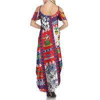 Wallis And Futuna Christmas Family Matching Summer Maxi Dress and Hawaiian Shirt Festive Beach Vibes - Polynesian Pride