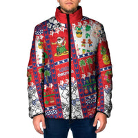 Wallis And Futuna Christmas Padded Jacket Festive Beach Vibes - Polynesian Pride