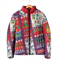 Wallis And Futuna Christmas Padded Jacket Festive Beach Vibes - Polynesian Pride