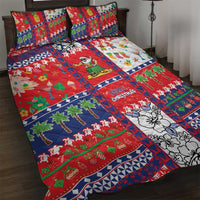 Wallis And Futuna Christmas Quilt Bed Set Festive Beach Vibes - Polynesian Pride